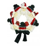 Christmas Wreath - Plush Santa and Snowman Holiday Decor