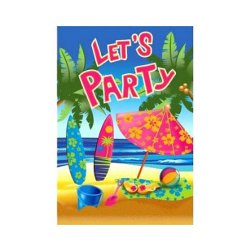Party Invitations w/ Envelopes " Pool Or Beach" - 8 cnt