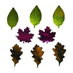 Foil Leaf Shaped Cutouts - 8 Pack