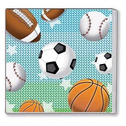 Party Napkins "All-Sports" (6 3/4") - 16 cnt
