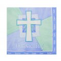 Blue Christening Napkins - 36 Paper Napkins