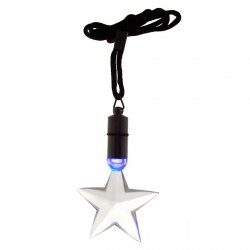 Red and Blue 2"Inch Crystal Star Lightup Necklace