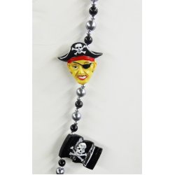 Pirate Bead Necklace - 42" in. Mardi Gras Necklace