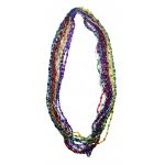 Mardi Gras Twist Bead Necklaces - 60" in. Each - 1 Dozen