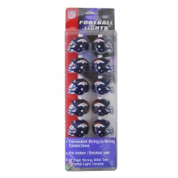 NFL Party String Lights - Denver Broncos Football Helmet Christmas Lights