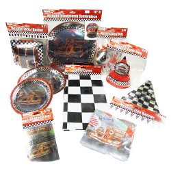 Mega Race Car Party Set - 10 Assorted Parts