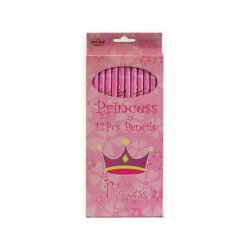 Princess Pencils - 12 Pack - Pink Princess Theme