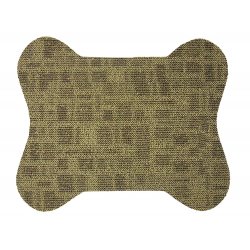 2 Pet Bowl Mats - Two Pack of 23" x 19" Dog Shaped Area Rug