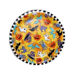 Halloween "Creepy Characters" Paper Plates (8 3/4") - 8 cnt