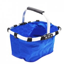 Collapsible Basket, Folding Shopping Bag-Blue