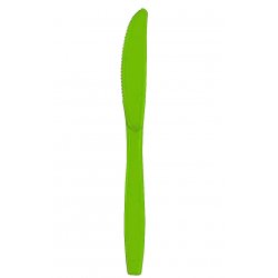 Plastic Cutlery 24 pieces (8 Each: Knives, forks & spoons) Party Supplies- Lime Green