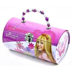 Hannah Montana Purle, Pink and White Kids Tin Lunch Box