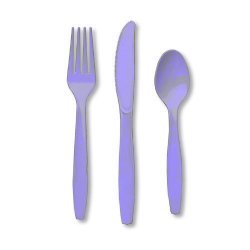 Party Cutlery Set in Lavender - 24 pc
