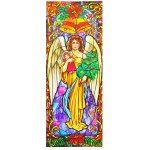 Reusable Stain Glass Window Clings - 2 Pack Angel Theme
