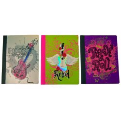 Composition Books - Rebel Rock and Roll Theme - 3 Pack