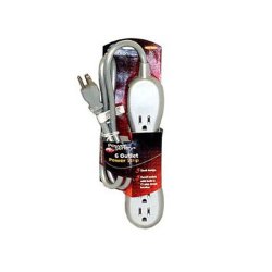 6 Outlet Power Strip w/ 3 Ft. Cord