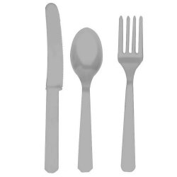 24 Assorted Heavy Duty Plastic Cutlery Set