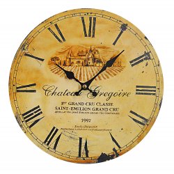 Chateau Canet Wall Clock - Vintage Winery Wall Decor