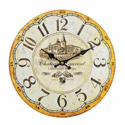 Chateau Laurent Wall Clock - Vintage Winery Wall Decor