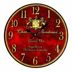 Chateau Bordeaux Wall Clock - Vintage Winery Wall Decor