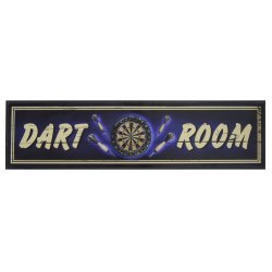 Bar Art - "Dart Room" Solid Wood Bar Sign