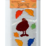 Autumn and Thanksgiving Gel Art Window Clings Sets of 4