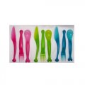 Kids Colorful Plastic Flatware Set-18 Pcs