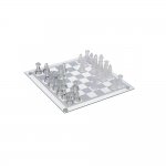 Glass Chess Set - 10" x 10" Board
